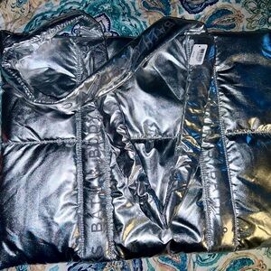 Silver Puffer Tote Bag, Bath and Body Works